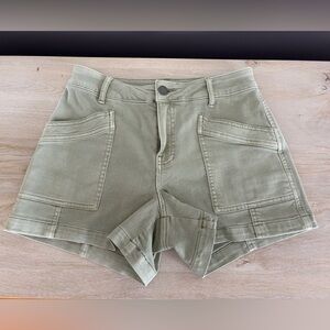 Mason & Belle Stretchy Green Denim Shorts